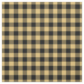 Geel & Zwart Geruit Gingham Stof (Swatch)