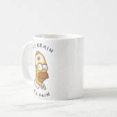 geel zwart grappig quote cartoon koffiemok (Voorkant links)