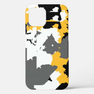 Geel zwart grijs en wit abstract Case-Mate iPhone case