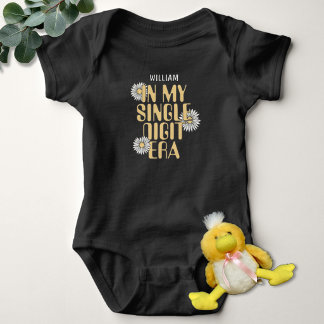 Geel & Zwart In Mijn Enkelcijferige Tijdperk Baby  Romper