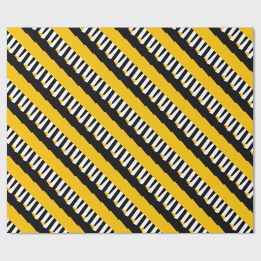 Geel zwart inpakpapier (Vlak)