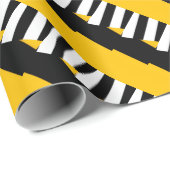 Geel zwart inpakpapier (Rol Hoek)