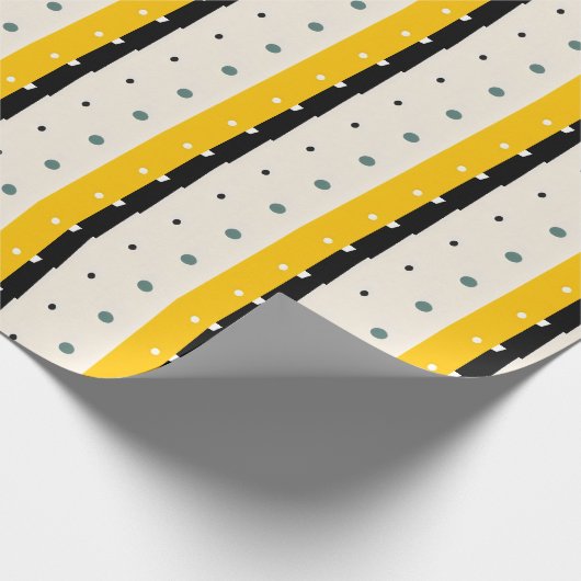 Geel zwart inpakpapier (Hoek)