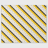 Geel zwart inpakpapier (Vlak)