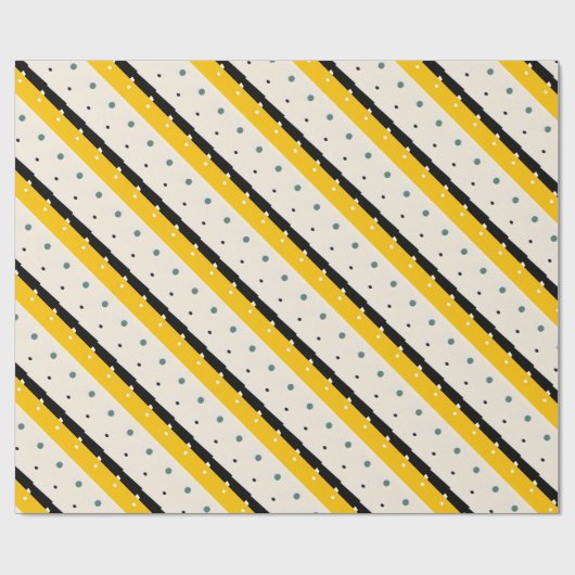 Geel zwart inpakpapier (Vlak)