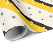 Geel zwart inpakpapier (Rol Hoek)