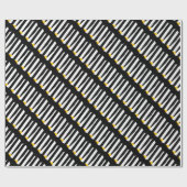 Geel zwart inpakpapier (Vlak)