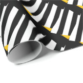 Geel zwart inpakpapier (Rol Hoek)