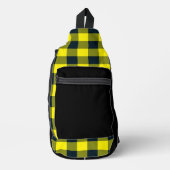 Geel Zwart Karo Patroon Sling Bag (Voorkant)