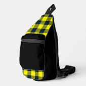 Geel Zwart Karo Patroon Sling Bag (Rechterhoek)