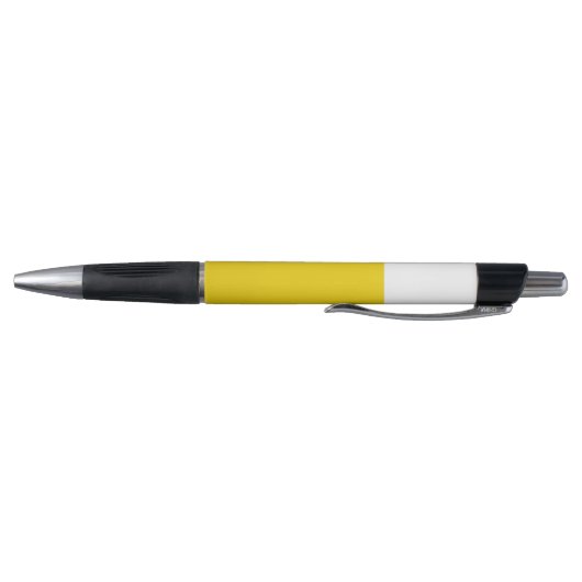 Geel Zwart Kleur Geblokkeerd Monogram Naam Modern Pen (Bodem)