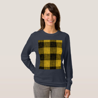 Geel Zwart Kruisraster Buffalo Check T-shirt