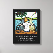 Geel & Zwart Labrador Engelen en Moeder 3 Canvas (Voorkant)