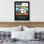 Geel & Zwart Labrador Engelen en Moeder 3 Canvas Afdruk (Insitu (Slaapkamer))