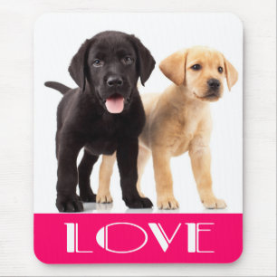 Geel & Zwart Labrador Retriever Puppy Muismat