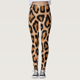 Geel Zwart Leopard Dierenprint Leggings