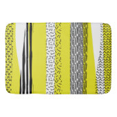 Geel & Zwart Mix geometrisch patroon Badmat (Voorkant)