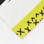 Geel & Zwart Mix geometrisch patroon Fleece Deken (Hoek)