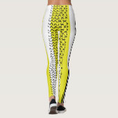 Geel & Zwart Mix geometrisch patroon Leggings (Achterkant)