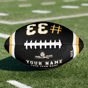 Geel Zwart Naam Nummer Team Foto American Football