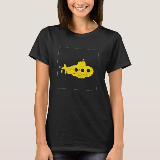 geel zwart onderzeeër T-shirt (Voorkant)