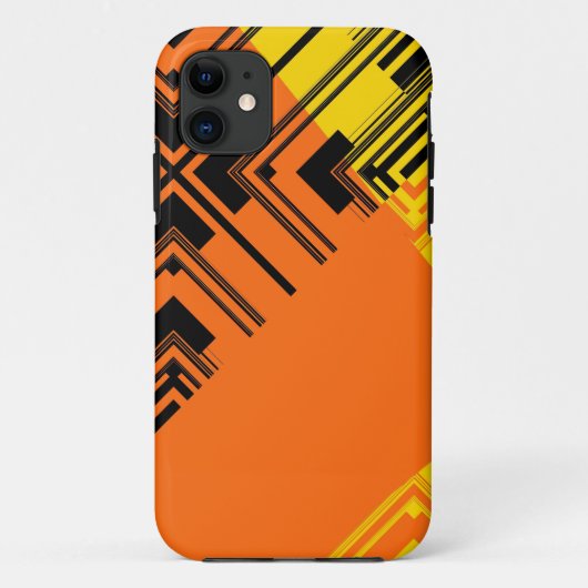 Geel zwart Oranje patroonontwerp Case-Mate iPhone Case (Achterkant)