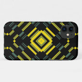 Geel zwart Patroonmodel Kunstontwerp 2 Case-Mate iPhone Case (Achterkant (horizontaal))
