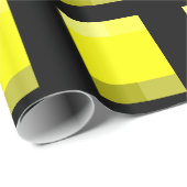 Geel zwart patroonpapier met wieltjes van Janz Cadeaupapier (Rol Hoek)