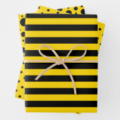 Geel/zwart patroonpapier Reeks vellen (In situ)