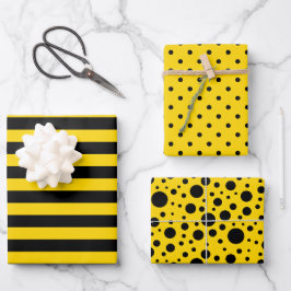 Geel/zwart patroonpapier Reeks vellen