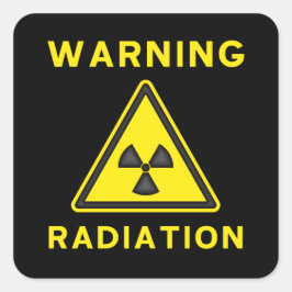 Geel & Zwart Radiation Warning Sticker