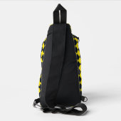 Geel Zwart Ruitpatroon Sling Bag (Achterkant)