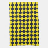 Geel Zwart Ruitpatroon Theedoek (Verticaal)