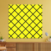 Geel zwart snijlijndoek canvas afdruk (Insitu (Woonkamer))