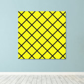 Geel zwart snijlijndoek canvas afdruk (Insitu (Houten vloer))