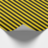 Geel/Zwart Streepjes Verpakkingsdocument Cadeaupapier (Hoek)