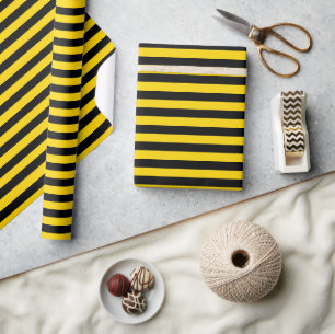 Geel/zwart strippapier cadeaupapier