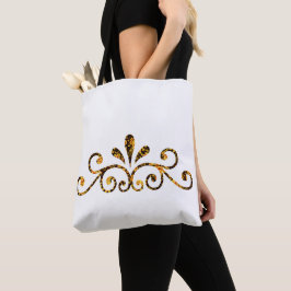 Geel, zwart Tak Bloem Tote Bag