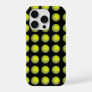 Geel zwart tennisbalpatroon, iPhone 15 pro case
