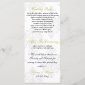 geel zwart Trouwprogramma Programmakaart (Achterkant)