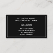 Geel zwart varken Barbecue Pork Visitekaartje (Achterkant)