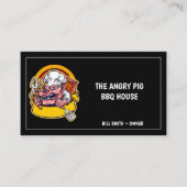 Geel zwart varken Barbecue Pork Visitekaartje (Voorkant)