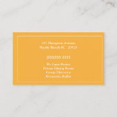 Geel zwart varken Barbecue Pork Visitekaartje (Achterkant)