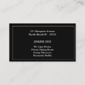 Geel zwart varken Barbecue Pork Visitekaartje (Achterkant)