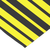 Geel zwart verticaal strepenpatroon korte tafelloper (Hoek)