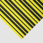 Geel zwart verticaal strepenpatroon tissuepapier (Detail)