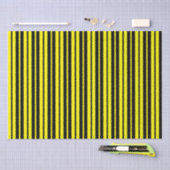 Geel zwart verticaal strepenpatroon tissuepapier (Craft)