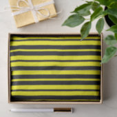 Geel zwart verticaal strepenpatroon tissuepapier (Geschenk)