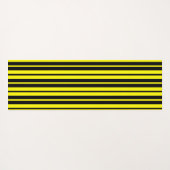 Geel zwart verticaal strepenpatroon yogamat (Achterkant (horizontaal))