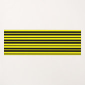 Geel zwart verticaal strepenpatroon yogamat (Voorkant (horizontaal))